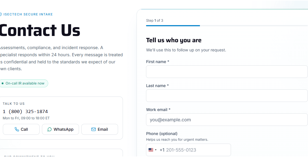 Introducing Our New Contact Form: A Better Way to Reach iSECTECH