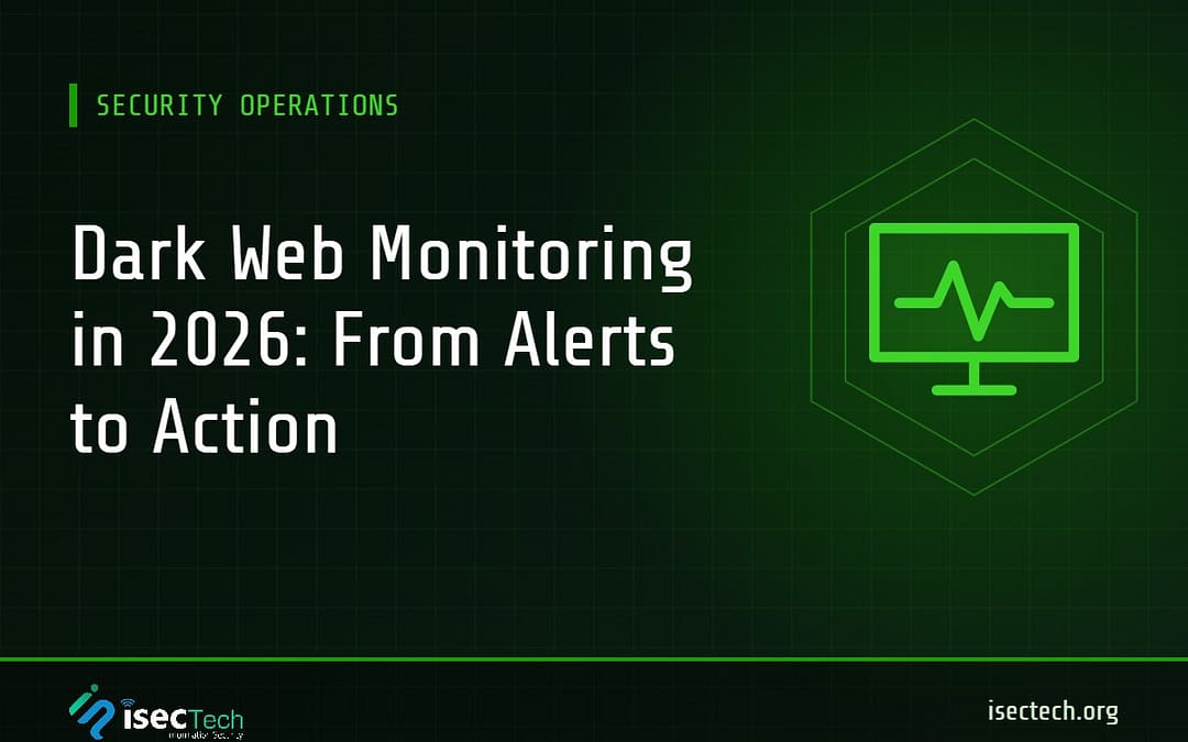 iSECTECH Security Operations article graphic: Dark Web Monitoring in 2026: From Alerts to Action